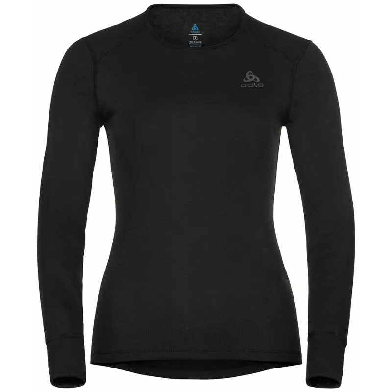 Odlo Womens Active Warm Eco Crew Neck L/S Top Black
